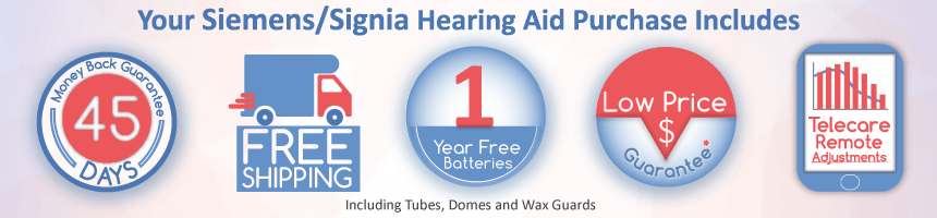 What's included with Siemens / Signia Hearing Aids from Precise Hearing